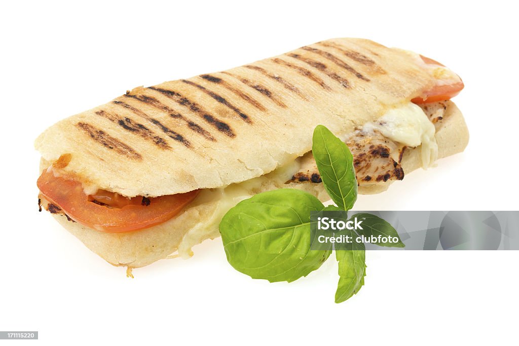 Gegrilltes Hühnchen-Panini-sandwich - Lizenzfrei Panini Stock-Foto