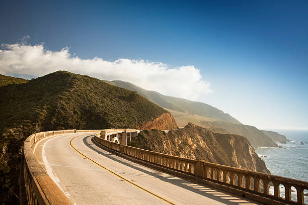 most bixby, big sur, california, stany zjednoczone - coastline california big sur beach zdjęcia i obrazy z banku zdjęć