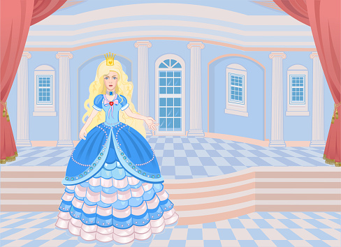 The Fairy Beautiful Princess in Royal palace