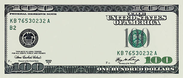 One Hundred Dollar Bill without some original art stock photo