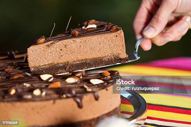 Pyszne Czekoladowe Brownie I Mus Deser - zdjęcia stockowe i więcej obrazów Ciasto - Ciasto, Ciąć, Nadziewany placek