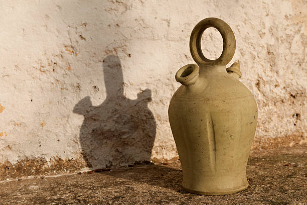 Earthenware jar stock photo