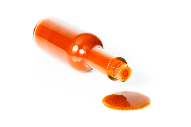 Tipped Hot Sauce stock photo