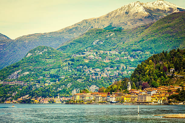 cittadina di bellagio sul lago di como, luogo d'interesse nazionale, italia - luogo dinteresse nazionale foto e immagini stock