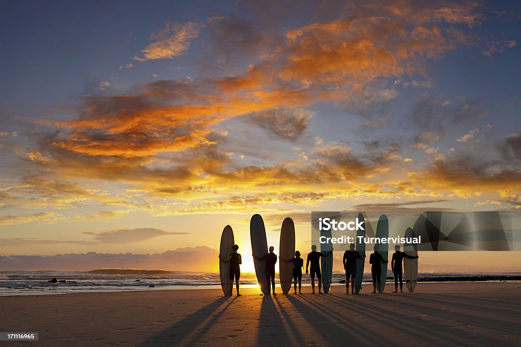 Longboard nascer do sol - Foto de stock de Surfe royalty-free