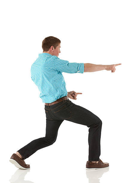 istock Profile of a man pointing 171117219