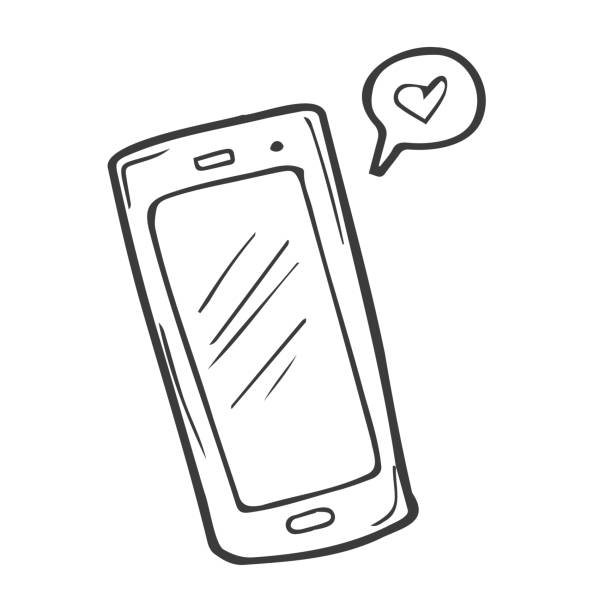 istock Hand drawn of Smart Phone . Hand drawn sketch in vector 1711229415