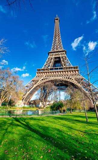 Paris, France. The Eiffel Tower is a major tourist attraction.