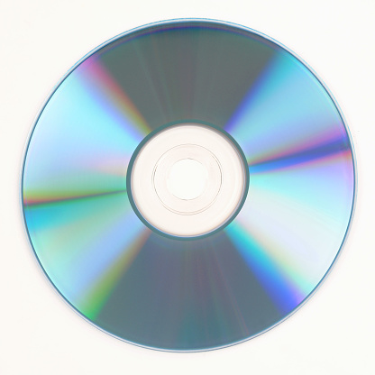 Many CDs on white background