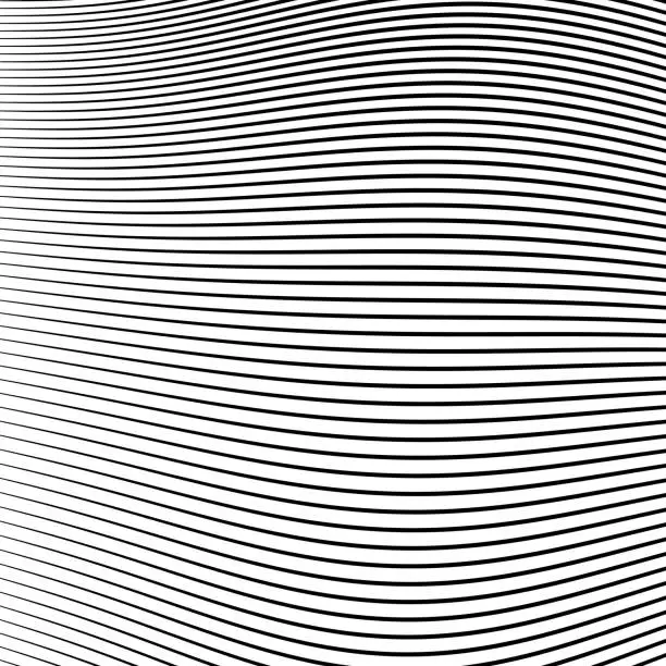 Vector illustration of A 3D full-frame abstract pattern exhibiting uneven stripes, creating a visually dynamic texture.