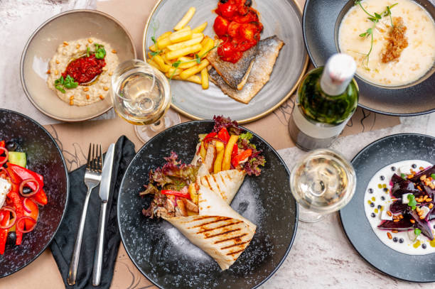 istock Set of Greek dishes, Mediterranean menu. 1711329917