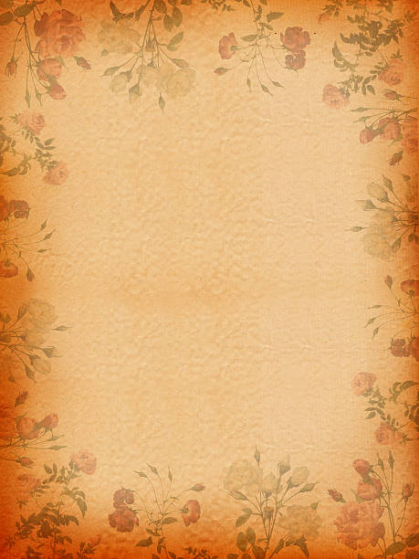 背景にローズフレーム - picture frame frame floral pattern old ストックフォトと画像