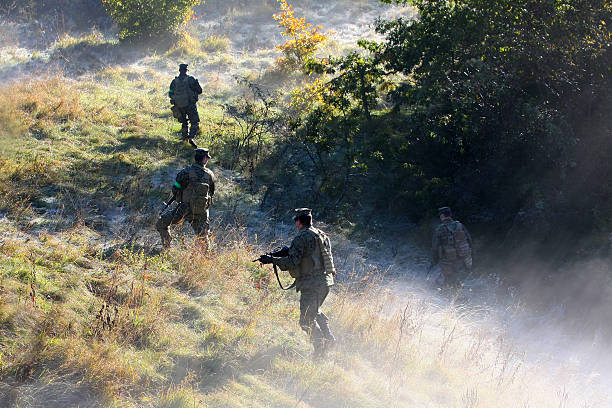 istock Soldiers in action....Airsoft game 171136359