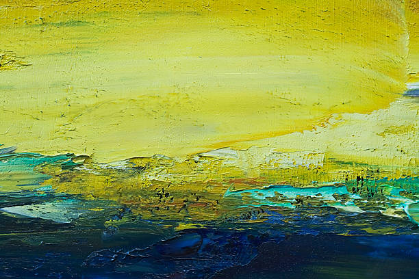 astratto dipinto sfondo verde d'arte. - oil painting fine art painting abstract paintings foto e immagini stock