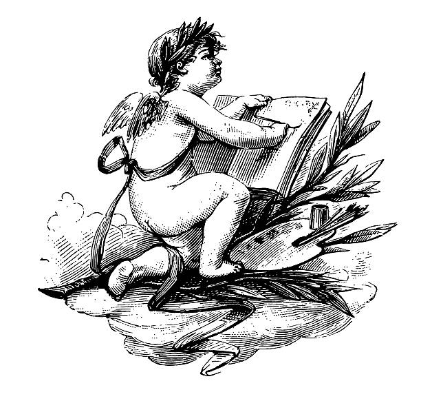 거룹 - victorian style engraved image black and white illustration and painting stock illustrations