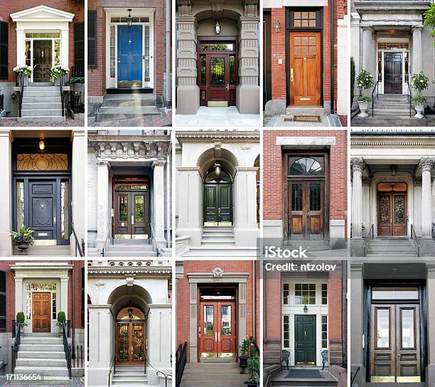 Входной Дверь — стоковые фотографии и другие картинки Дверь - Дверь, Вариация, Бостон - Массачусетс