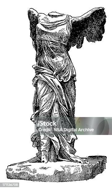 Nike Of Samothrace Stock Illustration - Download Image Now - Statue, Temple of Athena Nike, Nike - Greek Goddess