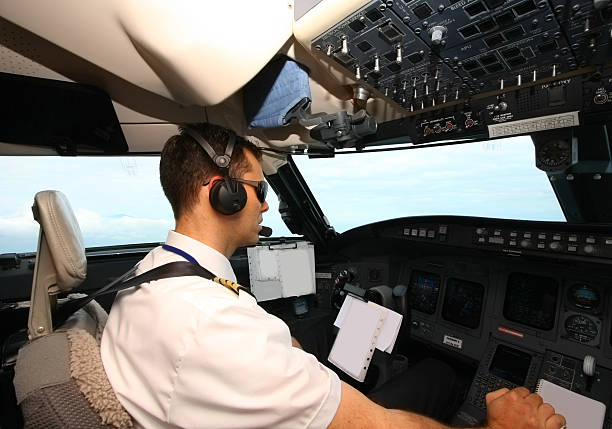 istock In cockpit of an airplane ...young pilot flying 171136985