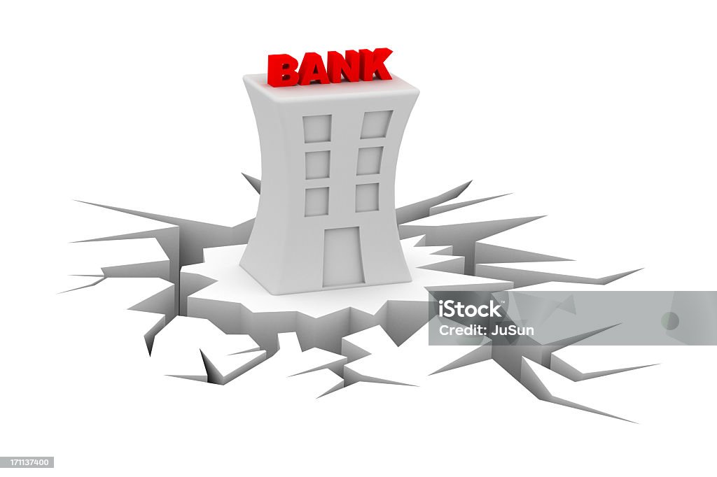 Banca di crisi - Foto stock royalty-free di Andare giù