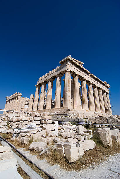aten w grecji-partenon - greece acropolis parthenon athens greece zdjęcia i obrazy z banku zdjęć