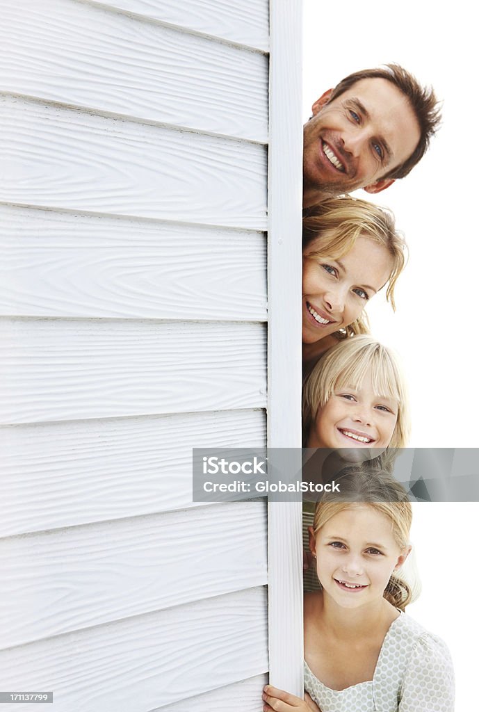 Os pais com crianças Diversão - Royalty-free Espreitar Foto de stock