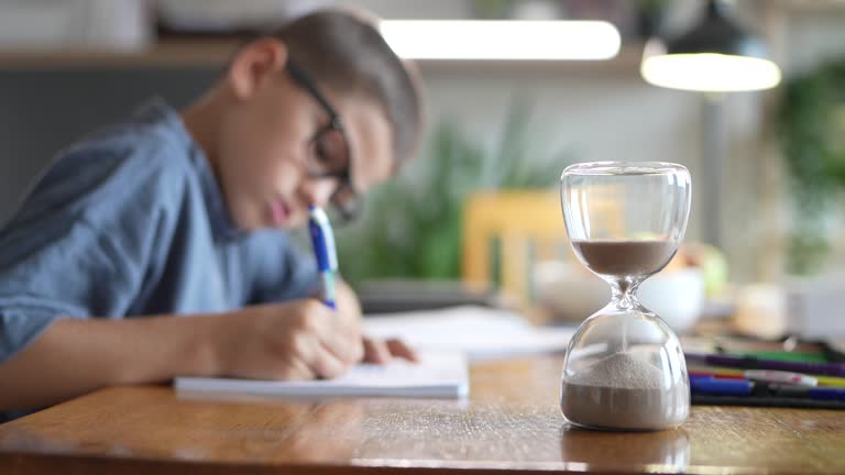 Boy doing homework