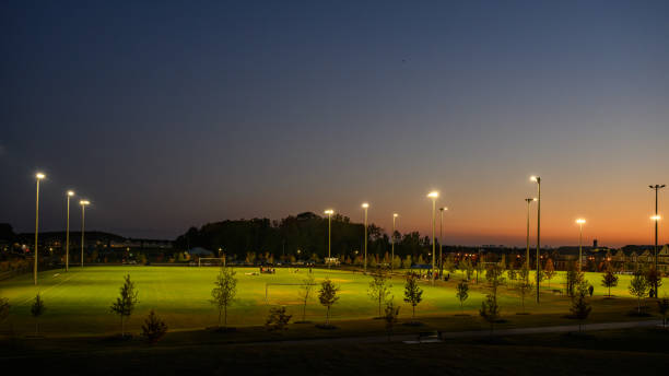 istock Junior teams training in illuminated soccer fields at a new community sport park in Markham, Ontario, Canada 1711410566
