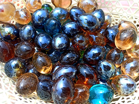 Colorful marbles collection