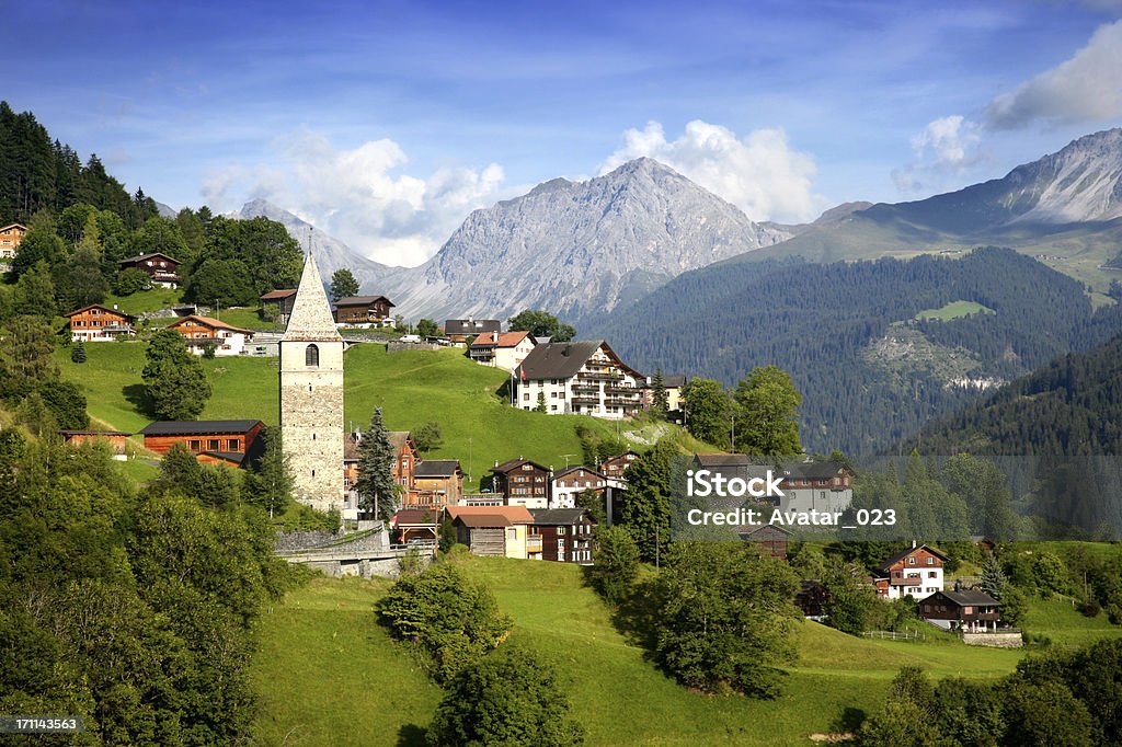 Aldeia de Franco Suíço - Royalty-free Gstaad Foto de stock