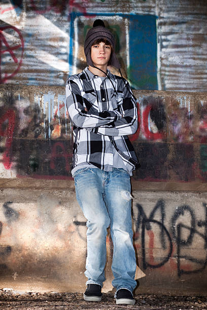 Portrait of a teenage boy wearing a hoodie standing against a gray wallhttp://195.154.178.81/DATA/i_collage/pu/shoots/805775.jpg