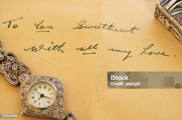 Old Love Letter Stock Photo - Download Image Now - Art Deco, Jewelry, Love Letter