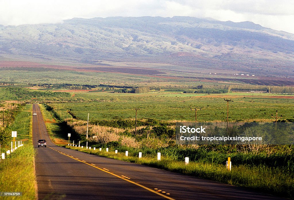 États-Unis, à Hawaï, Molokai rural l'autoroute. - Photo de Molokai libre de droits