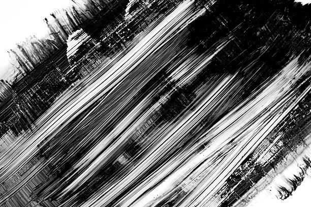 grunge schwarz paint brush stroke hintergrund auf weiß - black white macro high contrast stock-fotos und bilder
