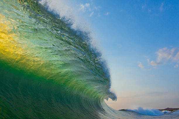 istock Wave that is highlighted by the sun about to crash 171144282