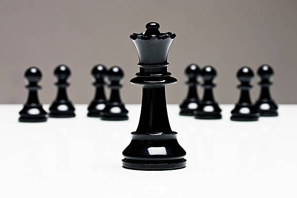 istock Chess queen stands in front of pawns 171144303