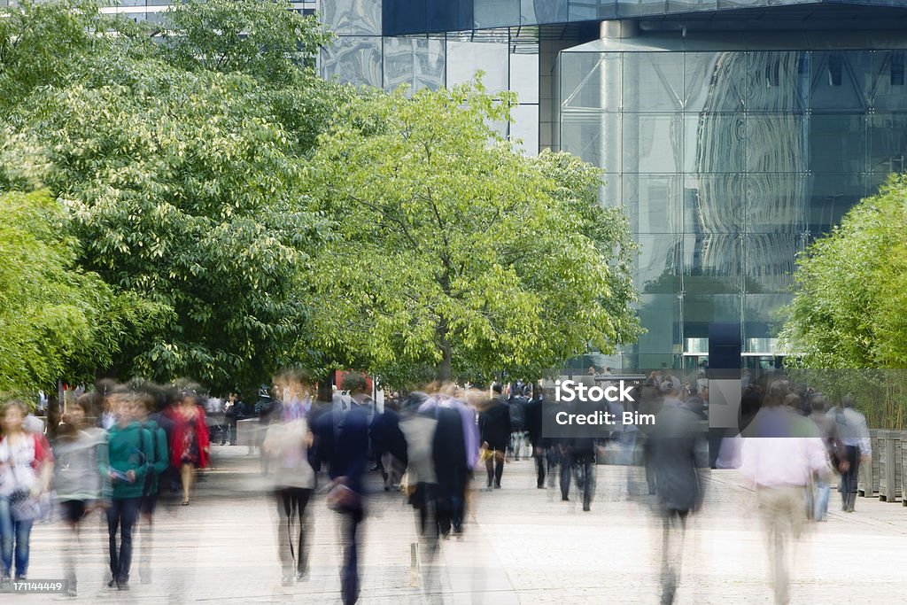 Commuters Walking in Financial District, Blurred motion click below to view more related images: City Stock Photo