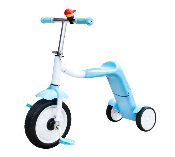 istock Blue three wheel bicycle isolated on white background with clipping path 1711445964