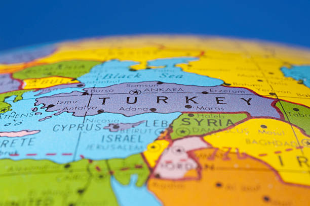 istock Turkey - antique  globe map travel background 171144658