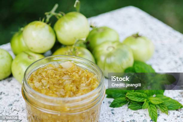 Green Tomato Chutney Stock Photo - Download Image Now - Chutney, Green Tomato, Relish