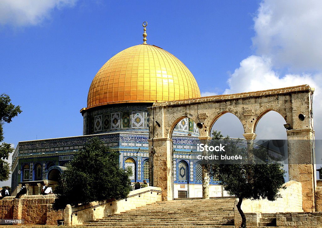 Kopuła na Skale, Temple Mount, Jerusalem - Zbiór zdjęć royalty-free (Meczet Al-Aksa)