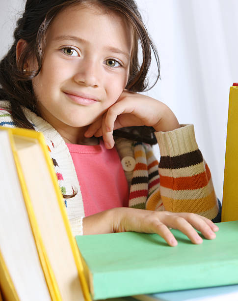istock Schoolgirl with  books 171144793