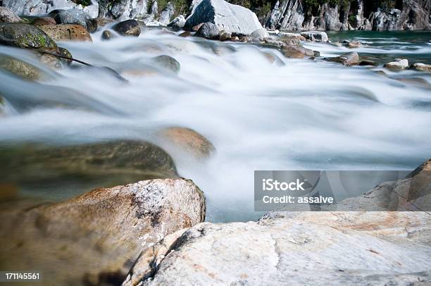 Rocks In River Spray And Froth Stock Photo - Download Image Now - Backgrounds, Blurred Motion, Breaking Wave