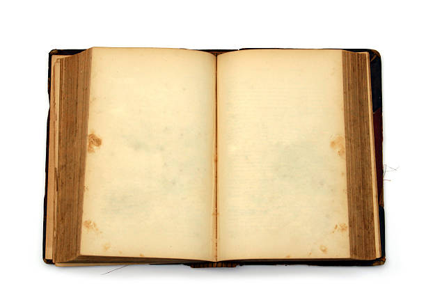 istock Blank Antique Vintage Open Book on White with Shadow 171146319