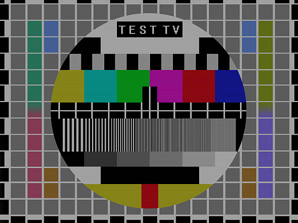 TV Broadcast Test Screen stock photo