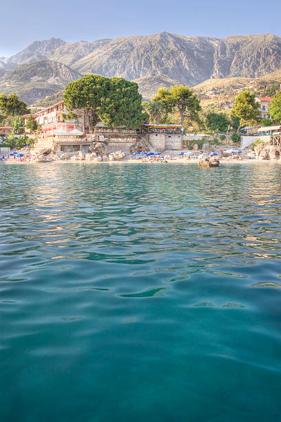Dhermi Albania: Beach scenic along Southern Albania's Ionian coast. 