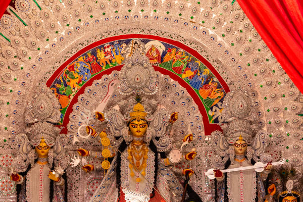 istock Goddess durga idol in pandal during navratri 1711470985