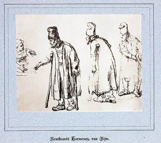 ilustrações de stock, clip art, desenhos animados e ícones de esboço de rembrandt - drawing sketch artist charcoal drawing