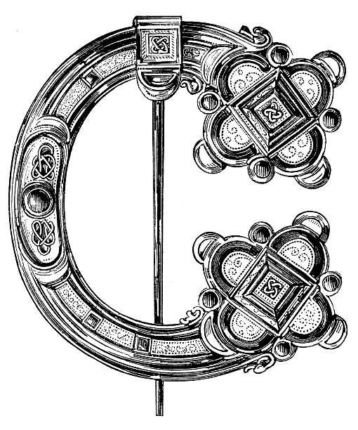 viktorianischen schmuck und antiken design illustrationen - brooch old fashioned jewelry rococo style stock-grafiken, -clipart, -cartoons und -symbole