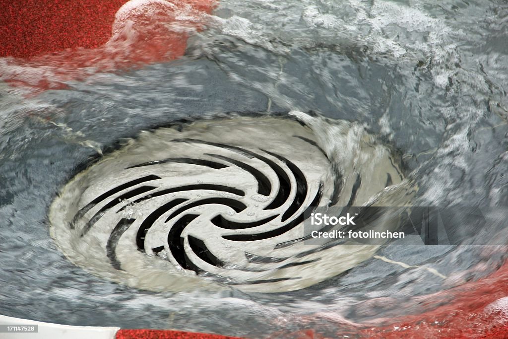 Water flowing down the drain Sewer Stock Photo
