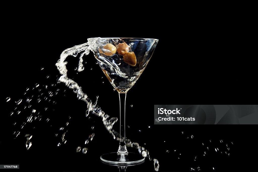 martini Spritzendes Wasser - Lizenzfrei Alkoholisches Getränk Stock-Foto